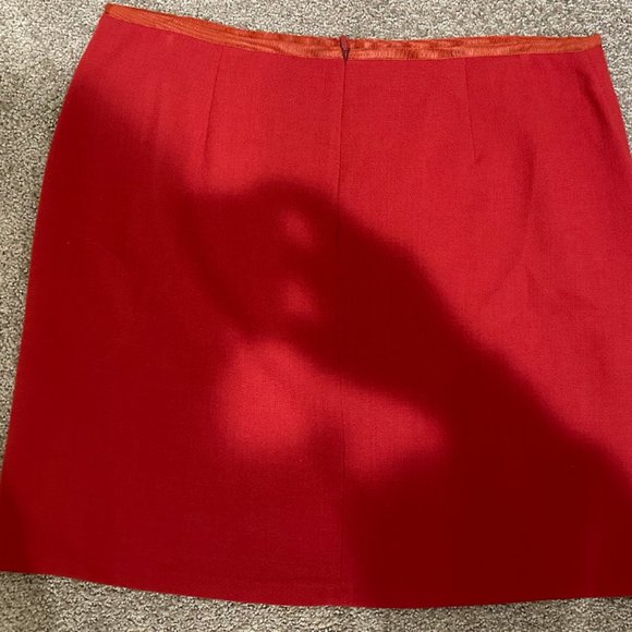 AMAZING LAFAYETTE 148 WOOL CREPE SKIRT - Picture 2 of 3
